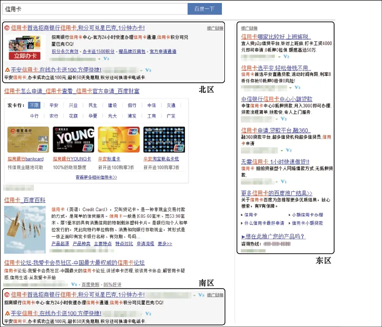 图6-2 搜索广告竞价位置示例