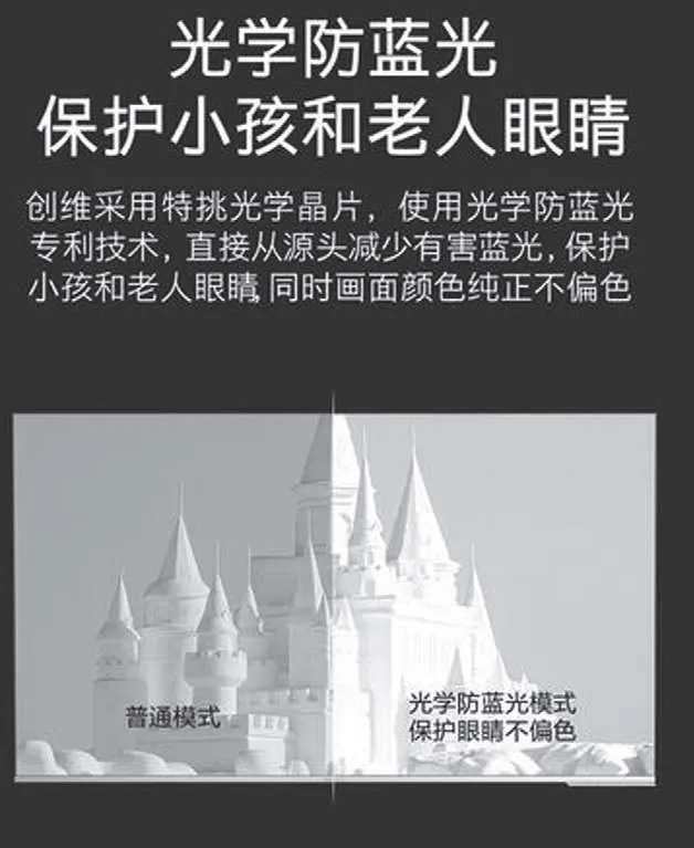 图2-18 创维某款电视京东详情页中关于保护眼睛的板块截图